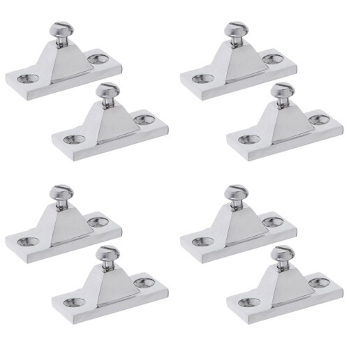 8 Pieces Marine Deck Hinge Boat Bimini Top Fitting Hardware