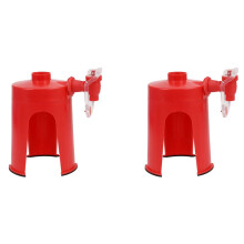 2X Kunststoff  Hand Druck Typ Invertiert Trink Brunnen Koks Flasche Pumpe zu Wasser Trink Wasser Spender