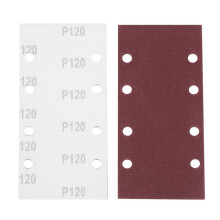 50 Pcs Sanding Pads,Sanding Paper Hook and Loop Sand Sheet 93X185mm Punched 8 Holes Grits 40/60/80/120