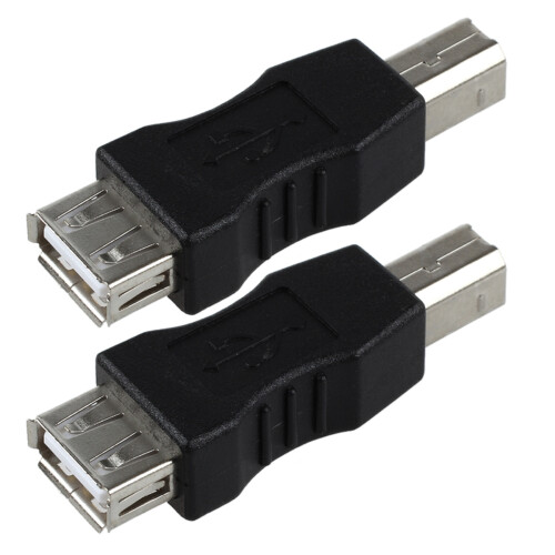 2X USB Typ A Buchse auf USB Typ B Stecker Adapter