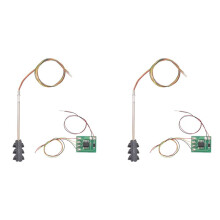 2X 3 Color Traffic Light Signals Ho Oo Scale Model 6Led For Diy Sand Table Crossing Street Construction Railway Two Side