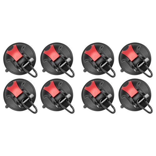 8 PCS Heavy Duty Suction Cup Hooks for Camping, Car, RV, Window - Camping Suction Cup Hooks