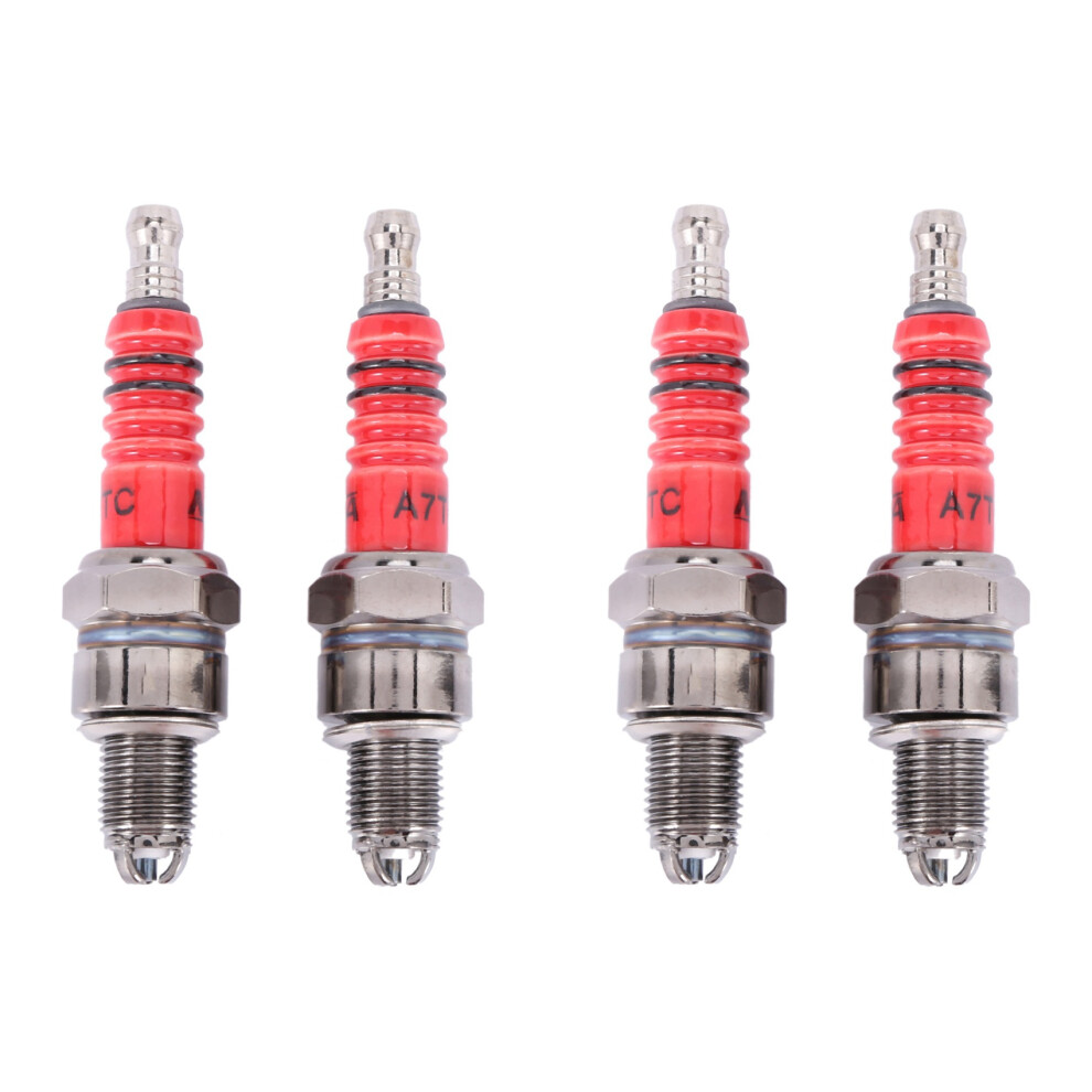 Pack Of 4 Racing 3 Electrode A7tc For 50Cc 110Cc 125Cc 150Cc Atv Scooter Dirt Bike Go Kart 4712307702346