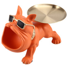 Bulldog Storage Ornaments, Door Key Tray, Candy Tray, Nordic Style, Personalized Home Decoration
