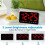 5X Digital Wall Clock, 9Inch LED Digital Clock Large Display with 12/24H,  Digits,Small Silent Wall Clock (Red) 5