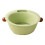 Multifunctional Double Layer Vegetable and Fruit Washing Basket,Cute Round Solid Color Design,Thickened for Durability C 2