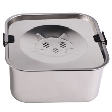 Stainless Steel Dog Pet Non-Overflow Water Bowl Slow Overflow Water Container Drinking Water Container Pet Supplies