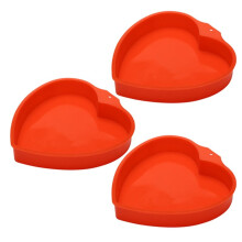 3PCS Silicone Heart Shaped Cake Pans 8 Inch Nonstick Mold for Baking for Valentine'S Day & Special Occasions
