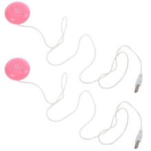 2X Umidificador Rosquinha Rosa USB Office Desktop Umidificador PortáTil Criativo Purificador de Ar Rosa