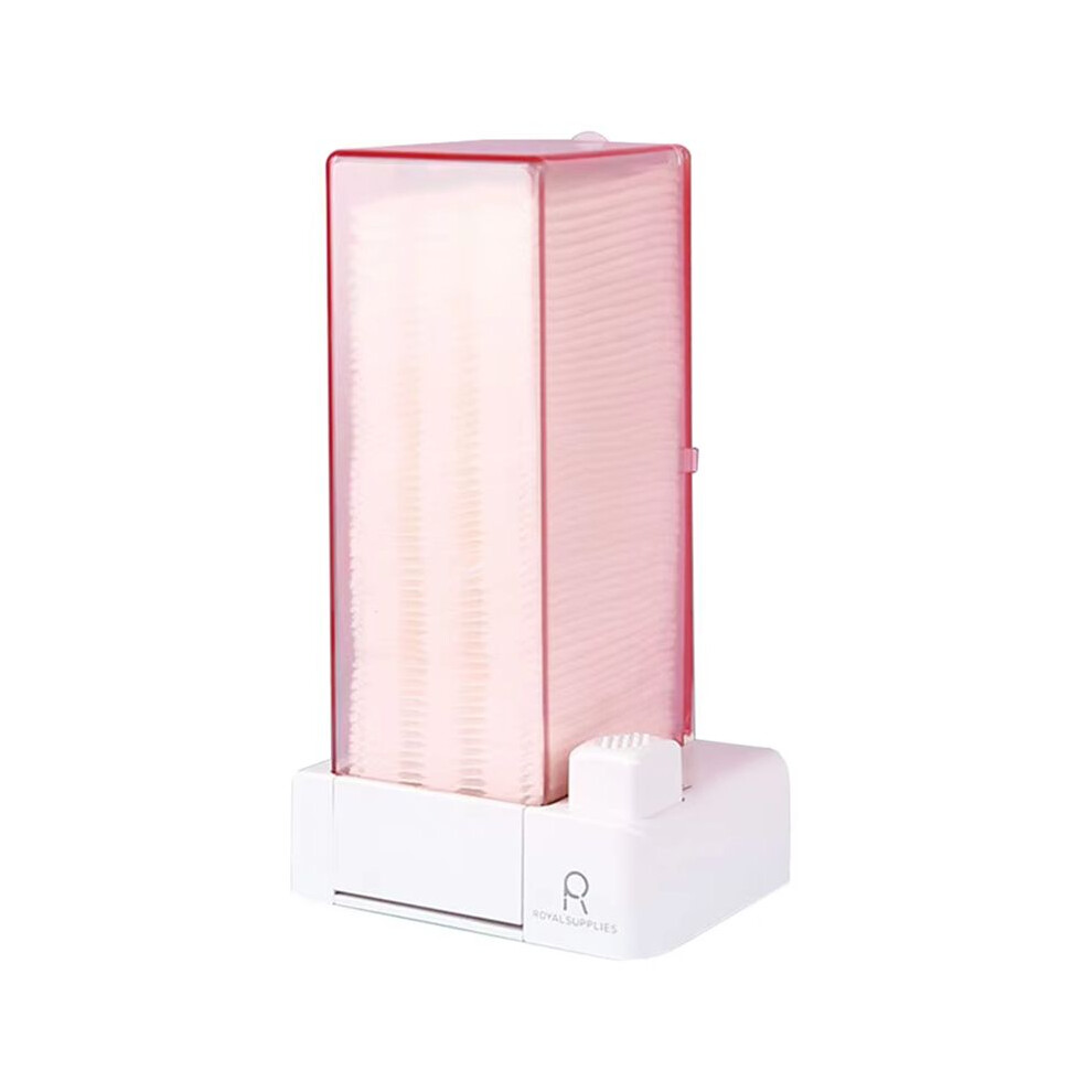 Automatic Cotton Pad Dispenser, Dustproof Cosmetic Organizer for Makeup & Nail Wipes, Press-Type, Lint-Free