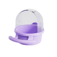 Hanging Bird Cage Feeder Semi-Enclosed Feeder Bowl Parakeet Feeder Box Bird Food Container Birdcage Hanging B