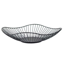Iron Fruit Basket Fruit Container Bowl Home Drain Display Basket Table Bread Snacks Tray Storage Snacks Short Black