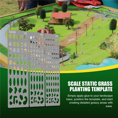 Scale Static Grass Planting Template Tool for Electrostatic Flock Applicator Scene Sand Table 1