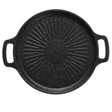Cast Iron Korean BBQ Grill Pan Non-Stick Versatile Cookware for Indoor Grilling Suitable for Valentine'S, Thanksgiving