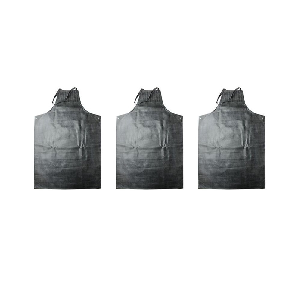 3X Heavy Duty Waterproof Rubber Vinyl Apron Industrial Pvc Aprons Adjustable Rubber Butcher Apron For Men 6033584841374