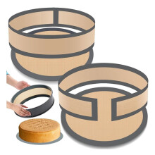 2 Ensembles de Tapis de Cuisson en Silicone pour Moule à Charnière Antiadhésif de 9 Pouces, Empêchant le Gâteau de Coller Aux Côtés et au Fond