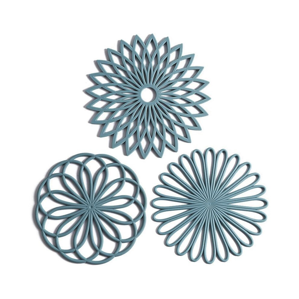3Pcs Silicone Trivet Mat - Non-Slip & High Temperature Resistance Kitchen Hot Pads For Table & Countertop Tauoh