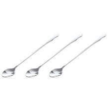 3 Pcs 10 Inch Stainless Steel Tableware Long Handle Scoop Teaspoon