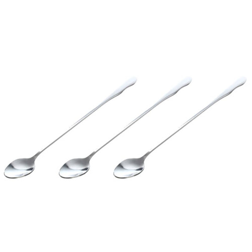 3 Pcs 10 Inch Stainless Steel Tableware Long Handle Scoop Teaspoon