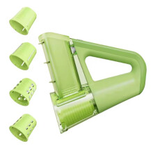 Electric Cheese Grater Portable Salad Maker with 4 Different Shapes of Blades 40W Electric Rotary Slicer Shredder Green