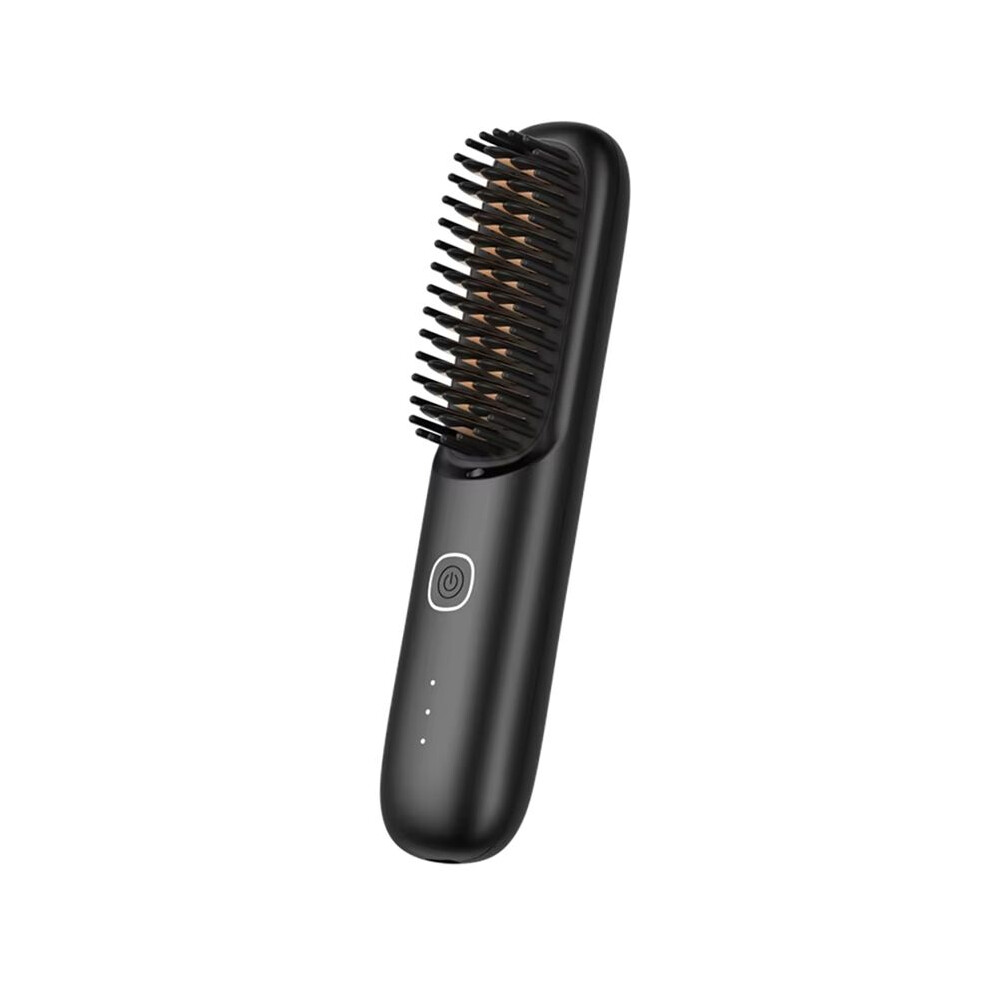 Brecantia Black Wireless Portable Hair Straightening Comb Negative Ion Hair Care Straightener Curling Iron Hair Straightener