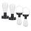 4 Pack Solar Hanging Lights Replacement Top with Bulb 3.15 Inch Solar Light Replacement Top Part Lantern Accessories 1