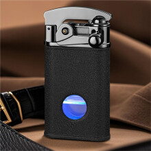 Voice Activated Metal Kerosene Lighter Model C, Refillable Rocker Ignition with Transparent Luminous Chamber for Outdoor Use