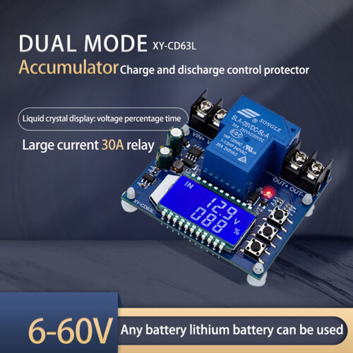 2X DC6-60V 30A Storage Battery Charging Control Module Protection Board Charger   LCD Display XY-CD63L 1