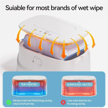 Portable Baby Wipes Warmer with USB Interface,3 Adjustable Gears, Night Light,Car-Friendly Thermostatic Wet Wipe Heater