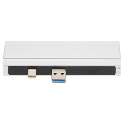 Surface Dock 5-in-1 4K Hub with USB3.0 & Card Reader for Pro 4/5/6 Silver