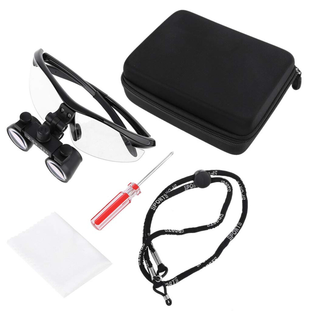 2.5X Dental Loupes With Protective Goggles And Storage Case For Professional Dentistry 9073542684442