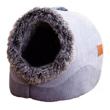 Kattgrottor för Inomhuskatter Plysch Varm Kennel Cat Cave Halvsluten Design Bekväm Kattgömshus för Mysiga B