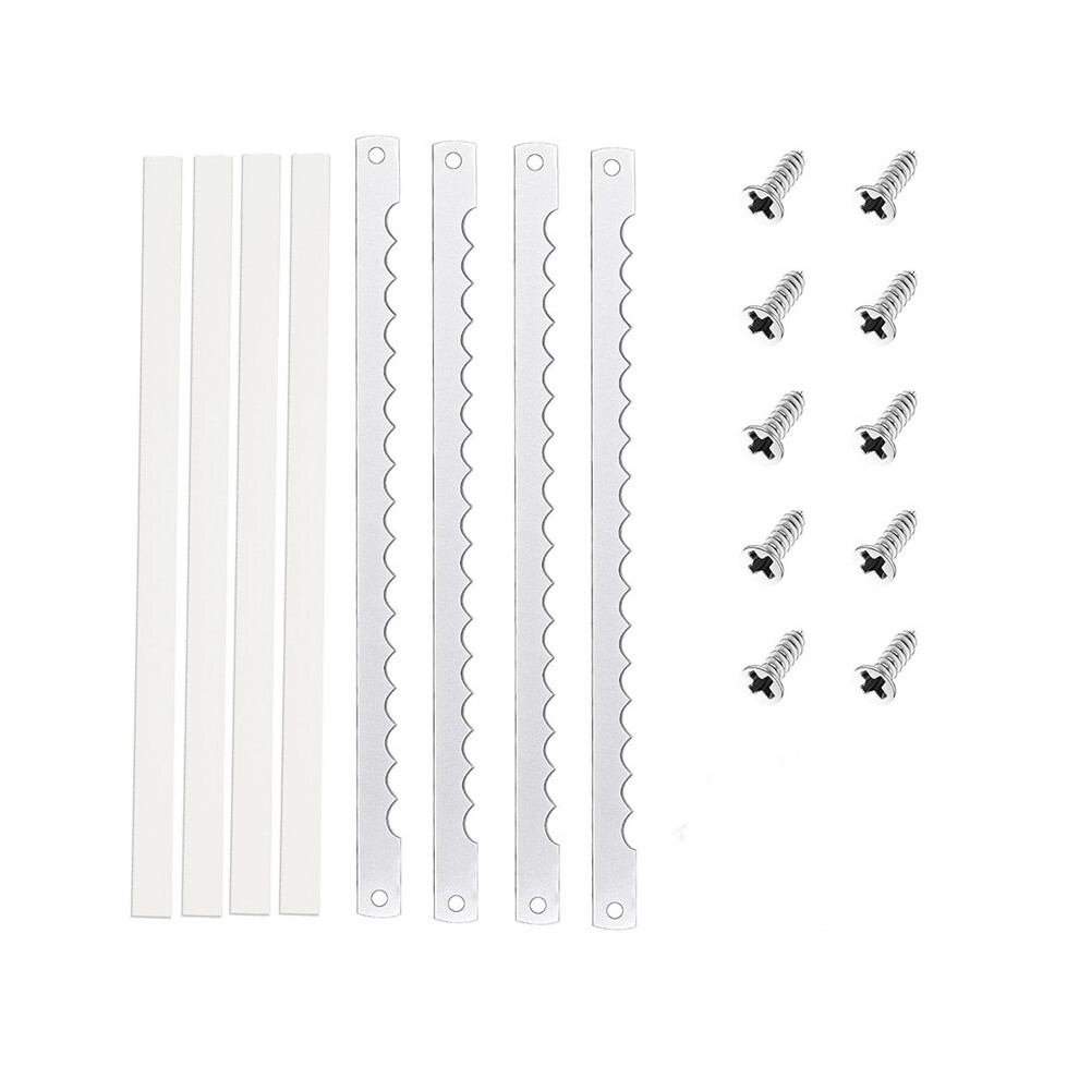 4 Pcs Bread Bow Knife Blades Stainless Steel Replacement Blade Serrated Bread Blade With Screws For Wooden Baking Knife 6031233228507