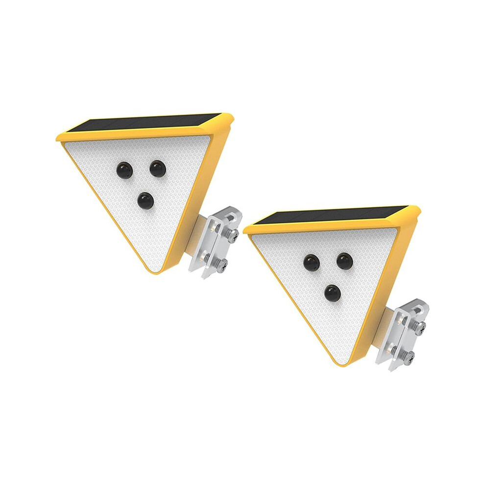 Solar Warning - Led Flashing Safety With Solar Power, Waterproof For Construction, Driveway, Beacon Light/Yellow 6033763646233
