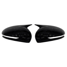 Car Rearview Side Mirror Cover Wing Cap Exterior Door Housing Shell Trim for  G70 2017-2023 Black