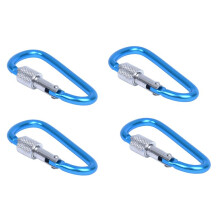 4X Camping Outdoor D-Ring Carabiner Hook Clip Keychain 6cm