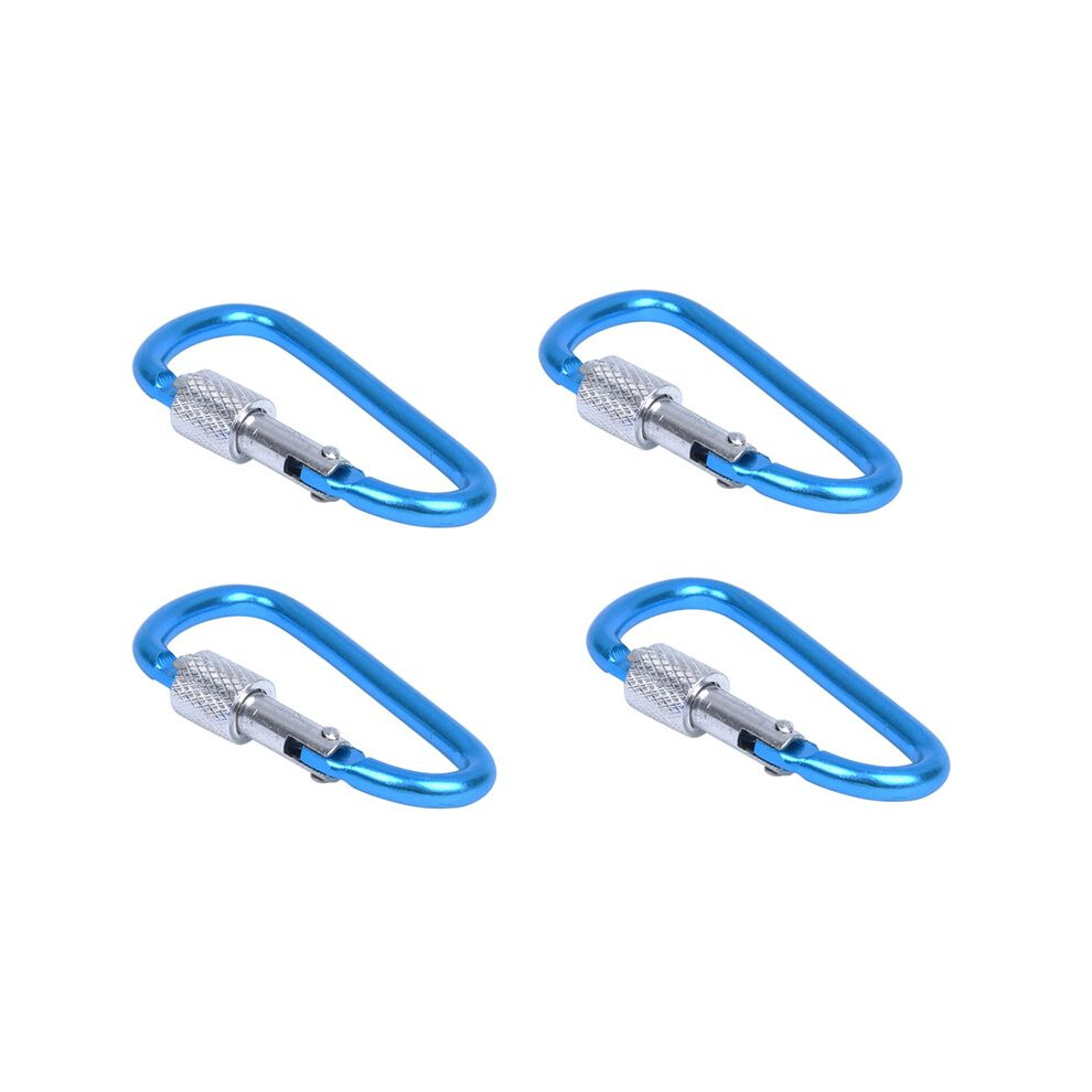 4X Camping Outdoor D-Ring Carabiner Hook Clip Keychain 6Cm 6033999281444