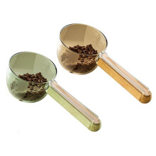 Pet Measuring Cup with Sealing Clip Design for Dog Cat Dry or Wet Food Scoops Wood Handle Precision Scale Pet Supplies