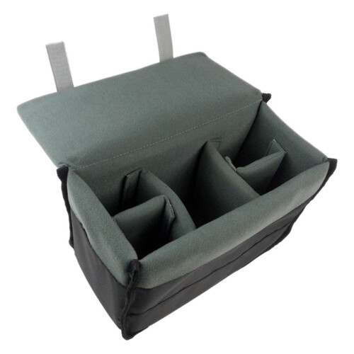 2X Padded Protective Bag Insert Liner Case for DSLR Camera, Lens and Accessories Black 1