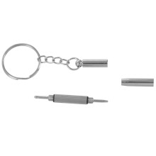 2X 3In1  Alloy Screwdriver Key Ring Watch Glasses Repair Tool