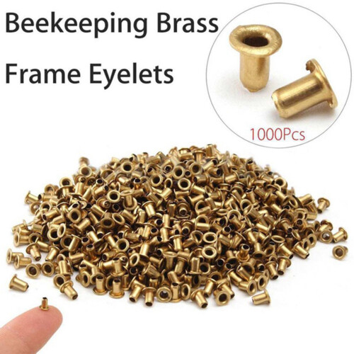 2000Pcs Copper Beekeeping Eyelets for Frames Bee Hive Equipments Copper Caps 2