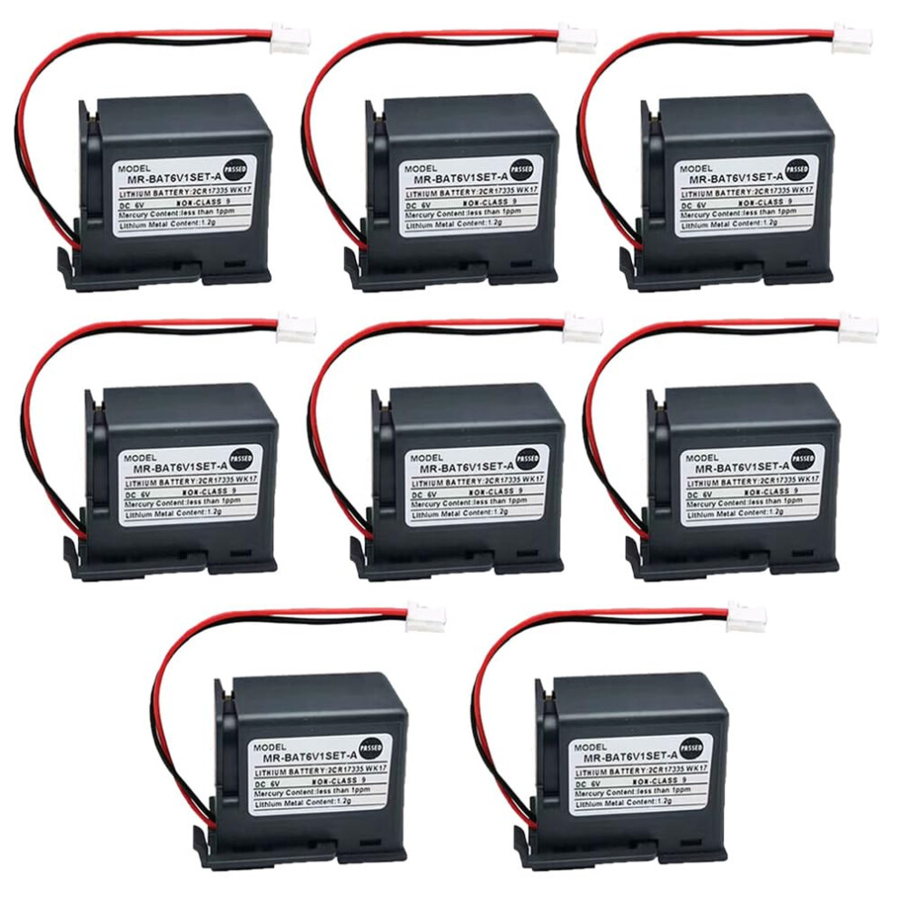 2Cr17335a 6V Lithium Battery 8Pack, Longlasting 1650Mah Replacement For Mitsubishi Mrj4 Plc 9073542684749