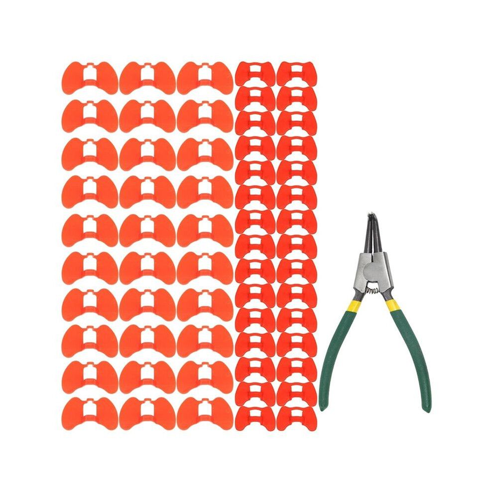 Brecantia Pinless Peepers For Chickens, 61 Pcs Anti-Pecking Goggles With Pliers, Chicken Blinders And Plier Tool