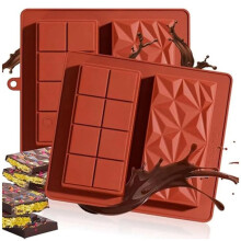 2 St Silikonchokladform för Chokladstångsform för Fyllda Stång, Godisform för Att Fylla Pistagechoklad
