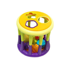 Baby Rattle Roller Toy for Infant Sensory Development, Gentle Sound and Smooth Rolling Motion