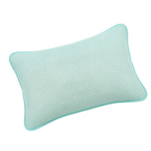 La housse de coussin en maille de polyester avec bande-Bleu