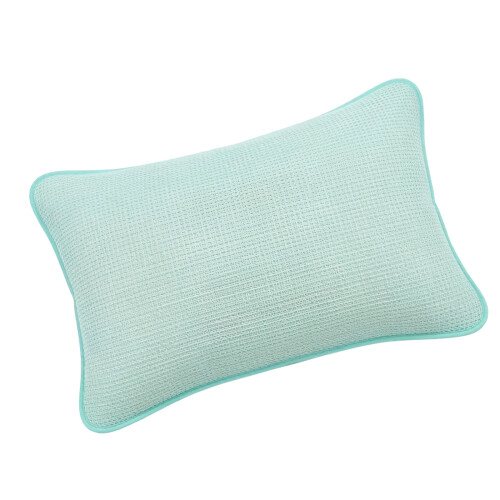 La housse de coussin en maille de polyester avec bande-Bleu