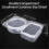Double Compartment Condiment Container Reusable Sauce Containers Double Compartment Organized Snack Packs with Lid 6