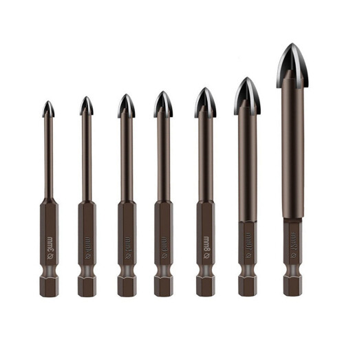 7Pieces Wear Resistant Triangle Tip Drill Bits For Professional