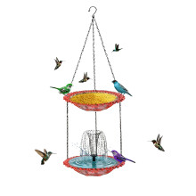 Innovatieve hangende vogelvoeder- en zonne-fonteinen Bad-Roze